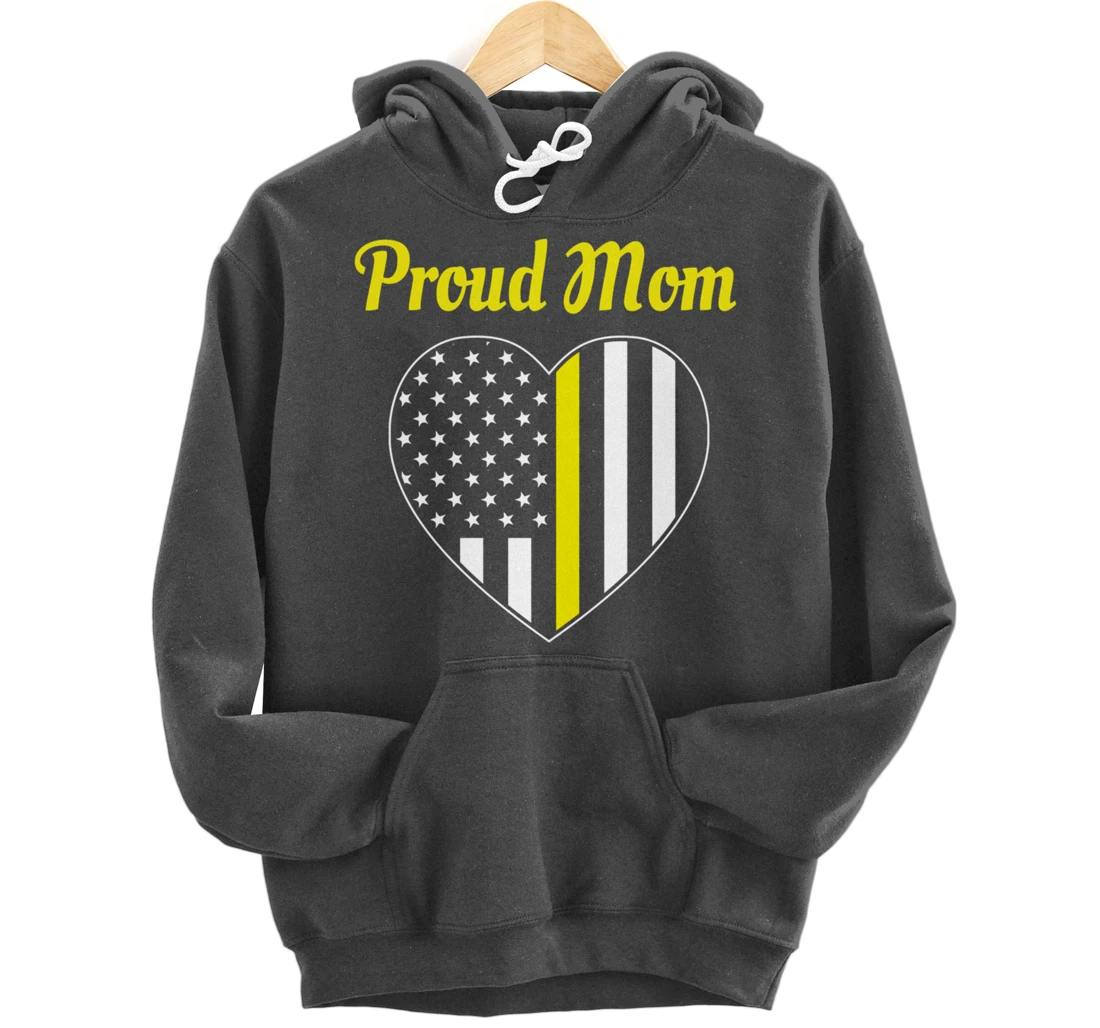 Dispatcher Mom Proud Mom Dispatch Heart Pullover Hoodie