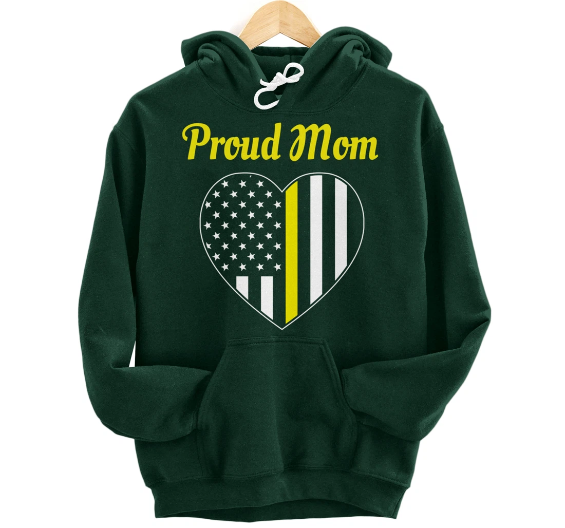 Dispatcher Mom Proud Mom Dispatch Heart Pullover Hoodie
