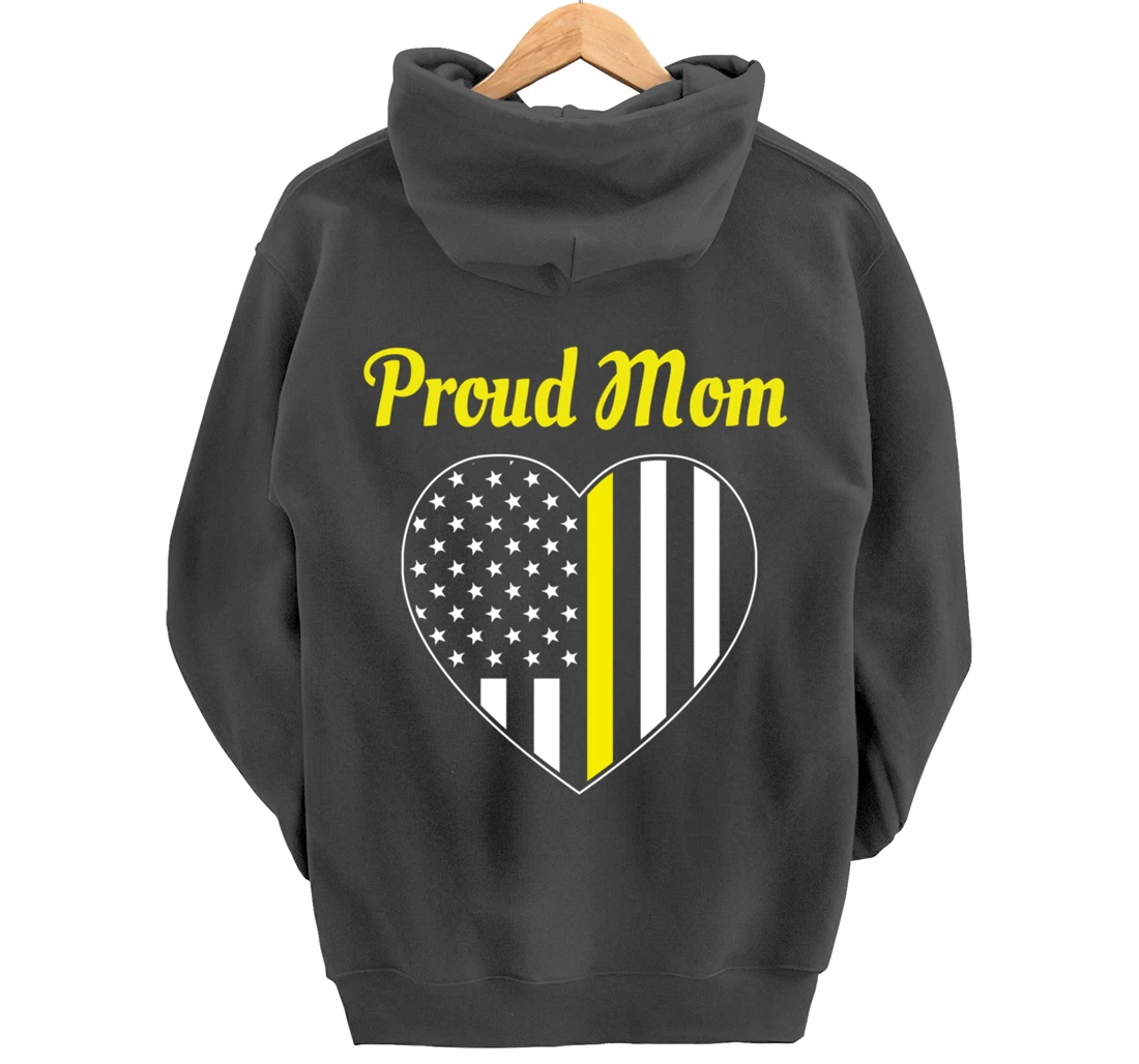Dispatcher Mom Proud Mom Dispatch Heart Pullover Hoodie