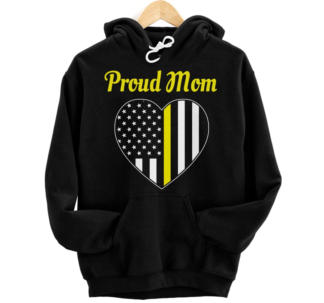 Dispatcher Mom Proud Mom Dispatch Heart Pullover Hoodie