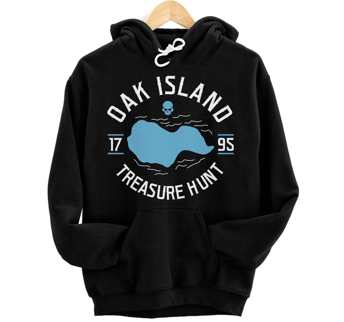 Oak Island 1795 Templar Treasure Hunting Gift Pullover Hoodie