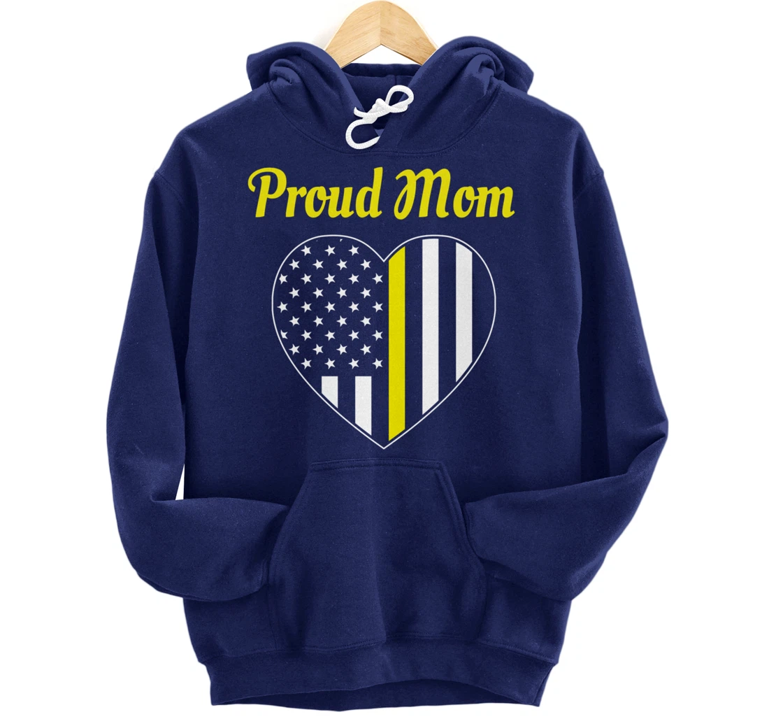 Dispatcher Mom Proud Mom Dispatch Heart Pullover Hoodie