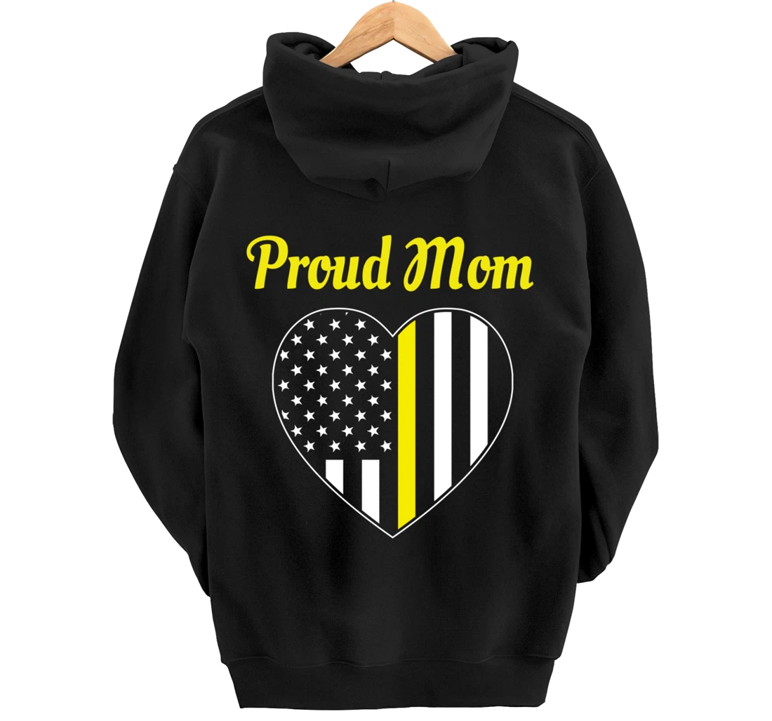 Dispatcher Mom Proud Mom Dispatch Heart Pullover Hoodie