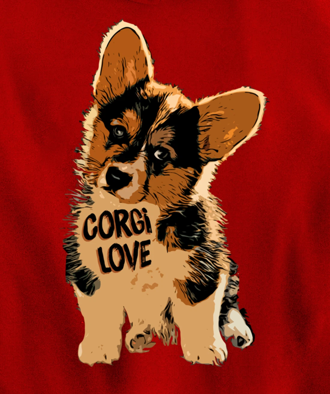 Corgi Love Pullover Hoodie