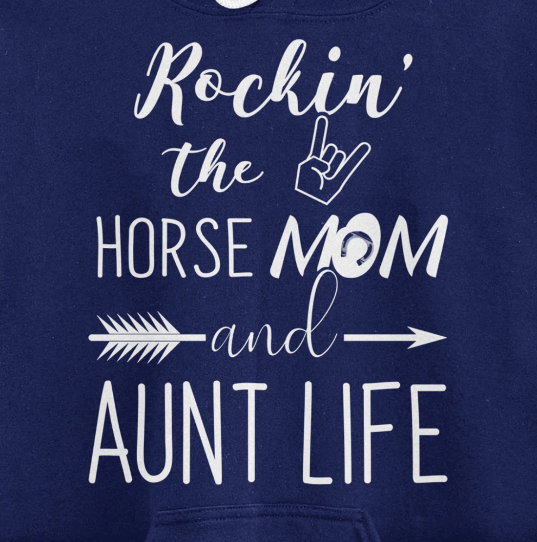 Rockin The Horse Mom and Aunt Life - Unique Horse Lovers Pullover Hoodie