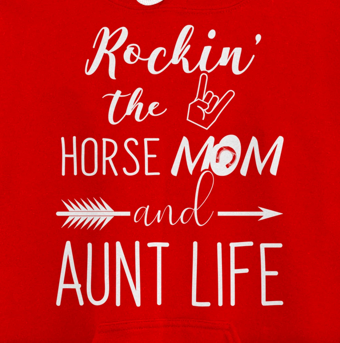 Rockin The Horse Mom and Aunt Life - Unique Horse Lovers Pullover Hoodie