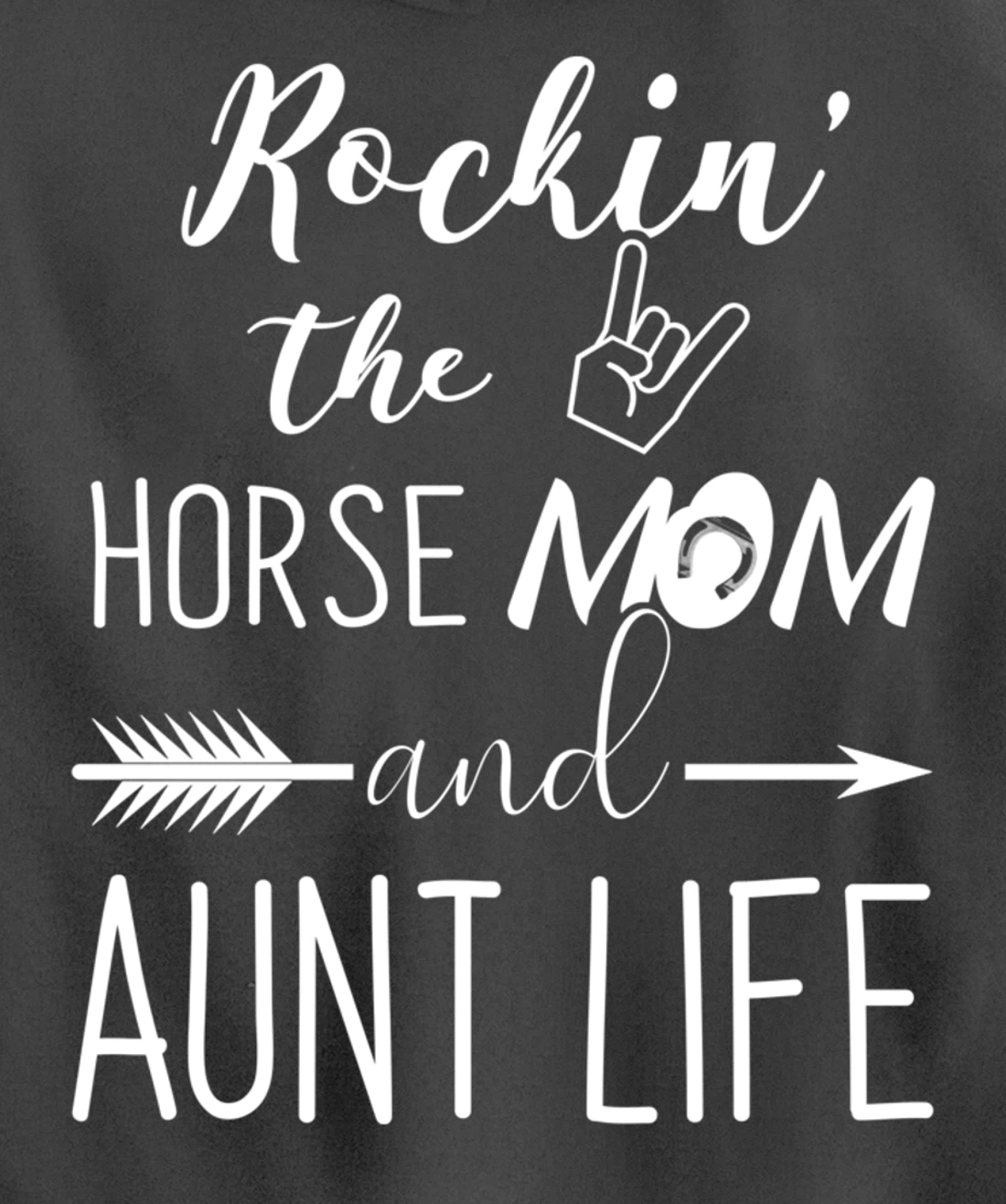 Rockin The Horse Mom and Aunt Life - Unique Horse Lovers Pullover Hoodie