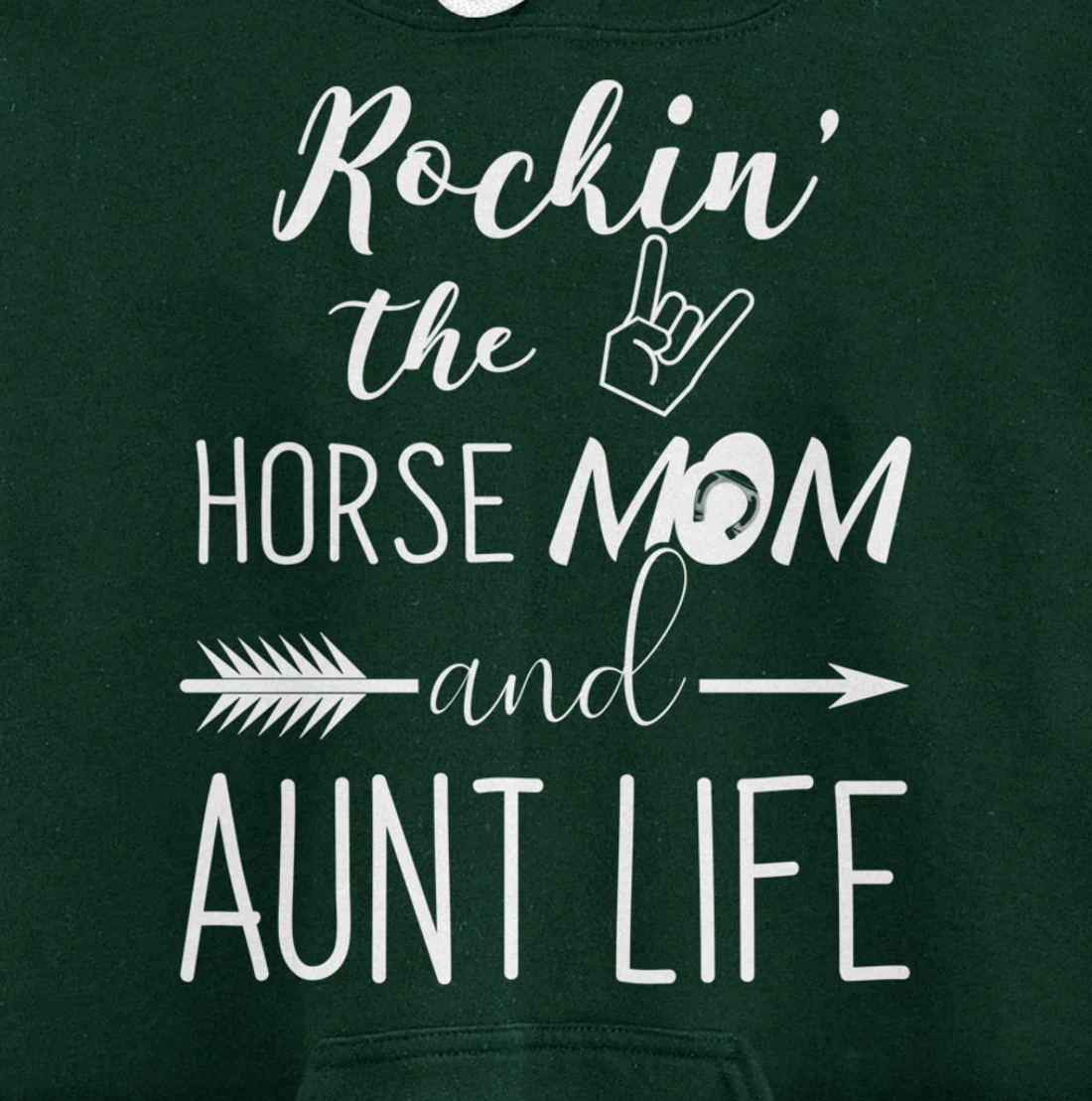 Rockin The Horse Mom and Aunt Life - Unique Horse Lovers Pullover Hoodie