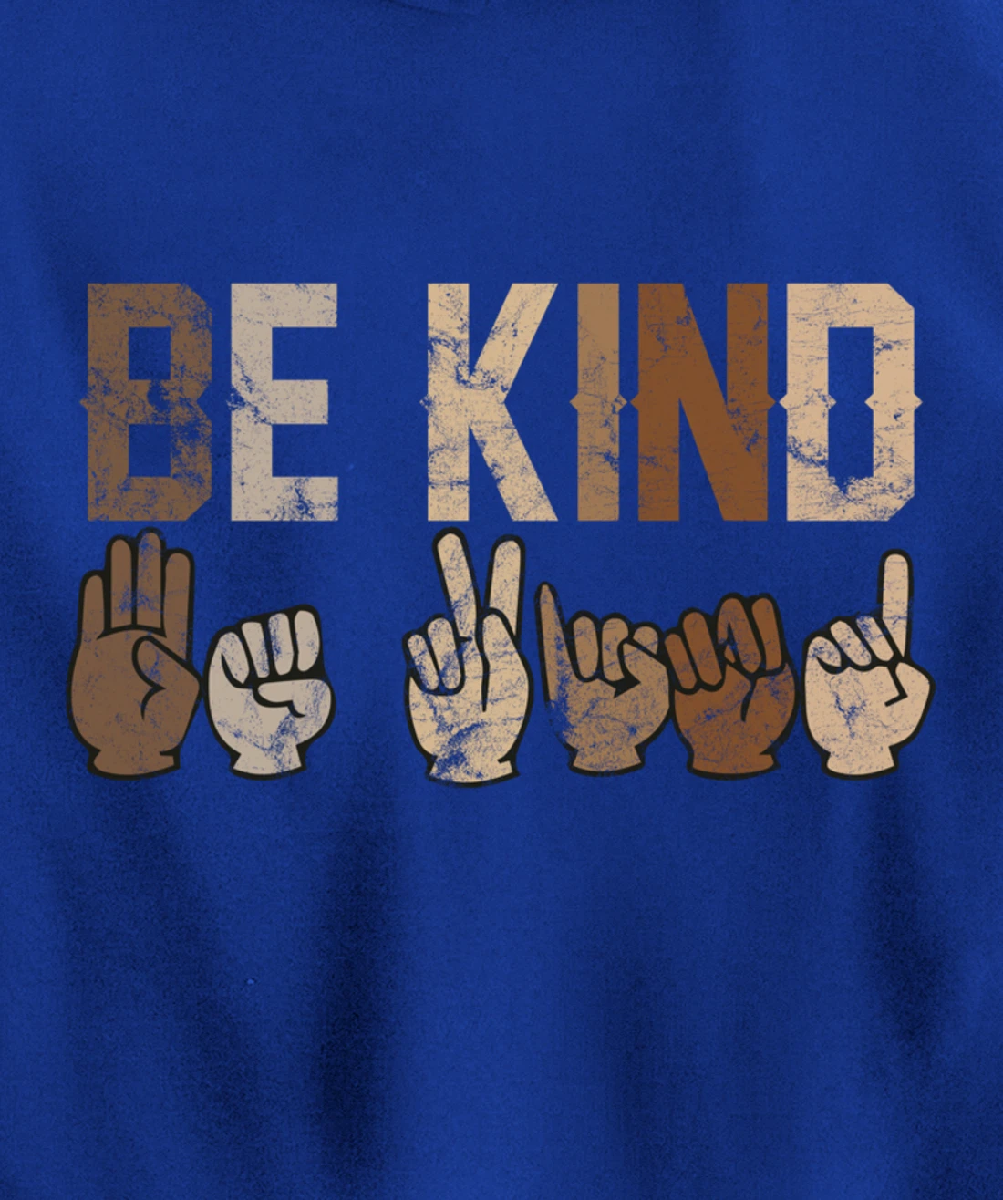 Be Kind Sign Language Racial Equality Teachers melanin ASL Pullover Hoodie