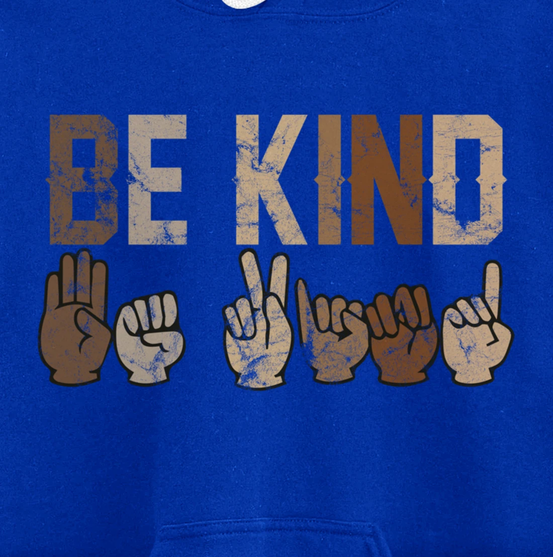 Be Kind Sign Language Racial Equality Teachers melanin ASL Pullover Hoodie