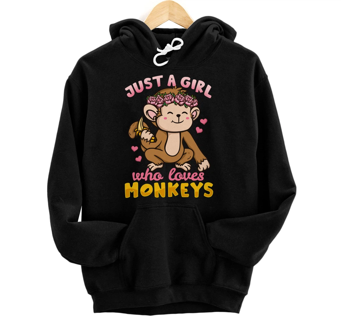 Monkey Funny Gift for Monkey Lovers Pullover Hoodie