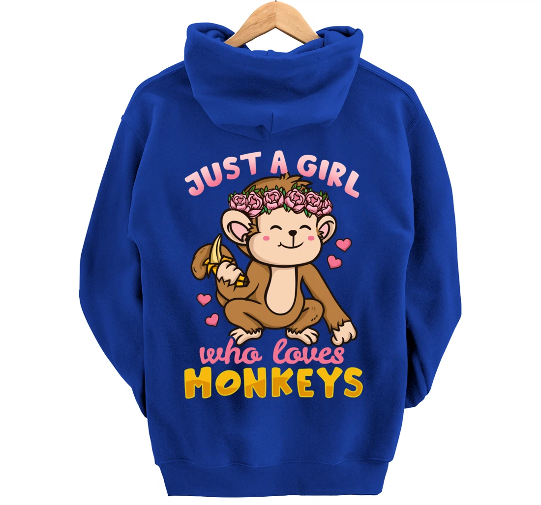Monkey Funny Gift for Monkey Lovers Pullover Hoodie