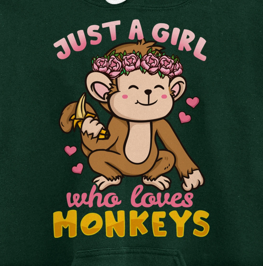 Monkey Funny Gift for Monkey Lovers Pullover Hoodie