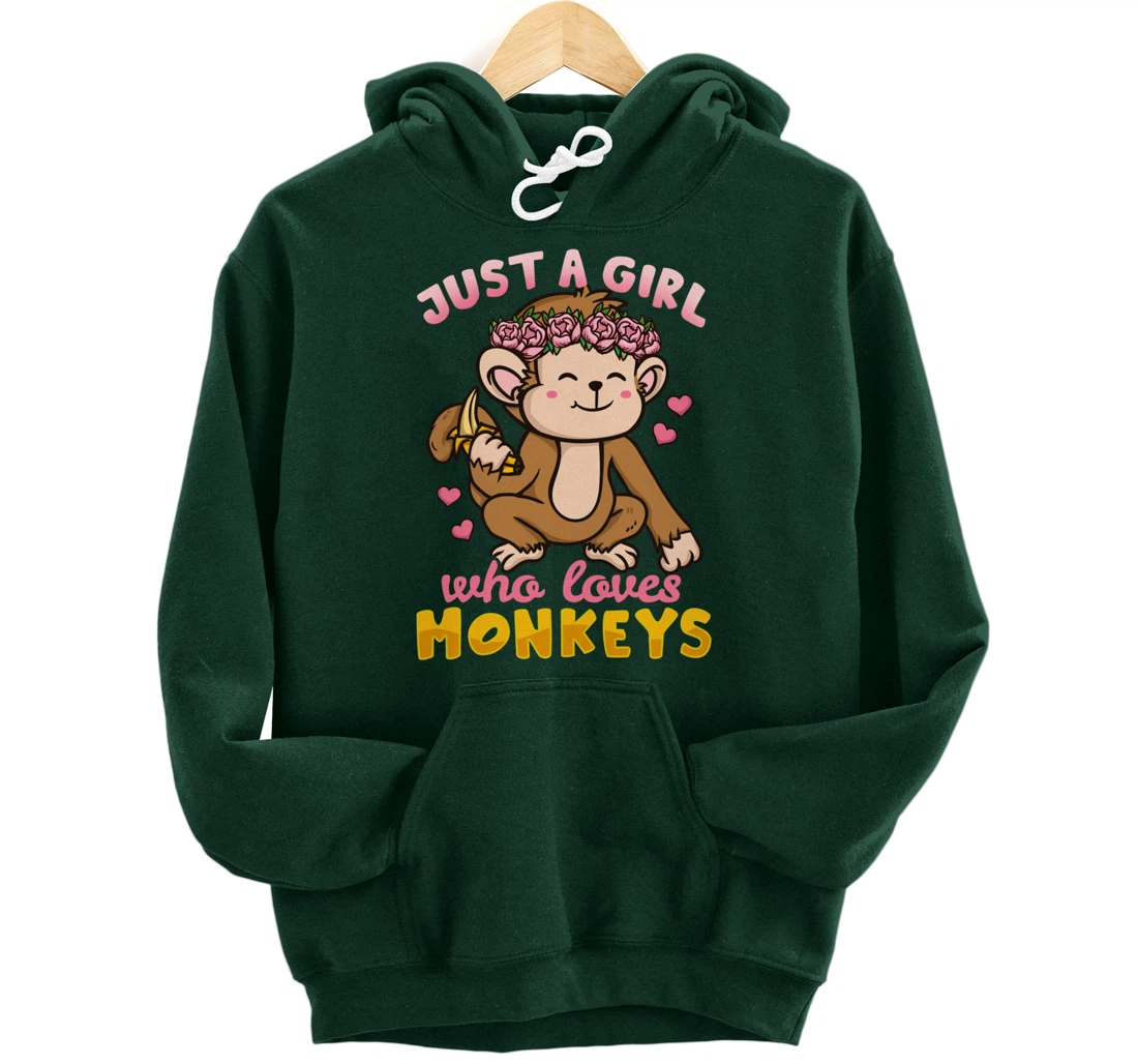 Monkey Funny Gift for Monkey Lovers Pullover Hoodie