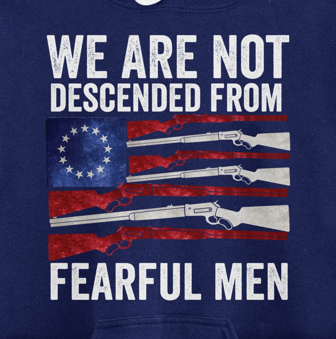 (print on back) We Are Not Descended From Fearful Men Betsy Pullover Hoodie