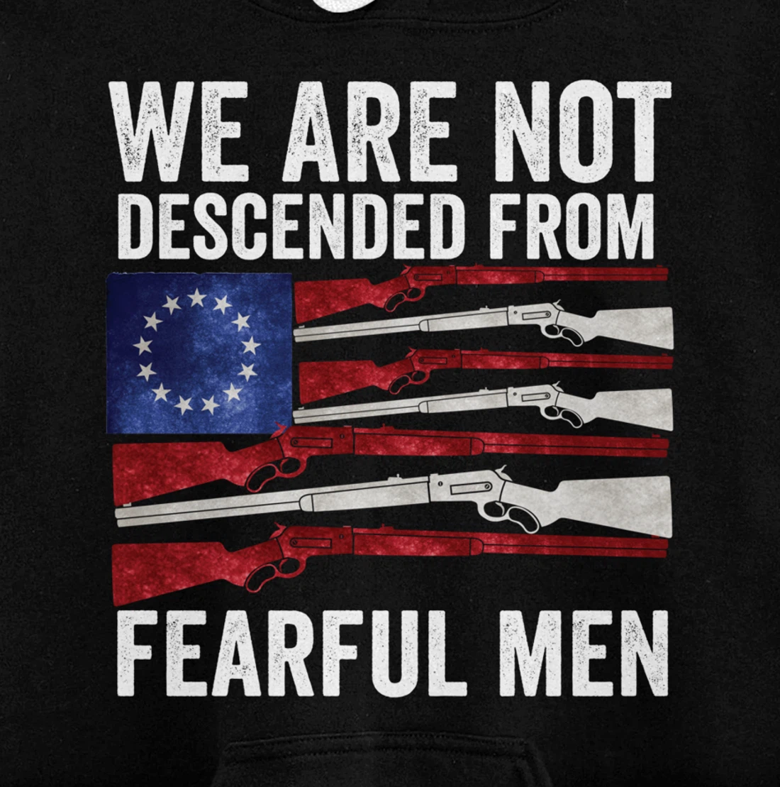 (print on back) We Are Not Descended From Fearful Men Betsy Pullover Hoodie