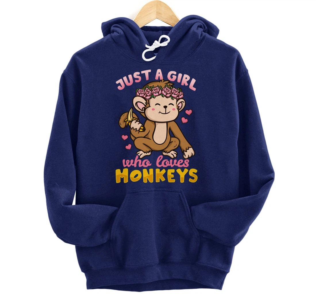 Monkey Funny Gift for Monkey Lovers Pullover Hoodie