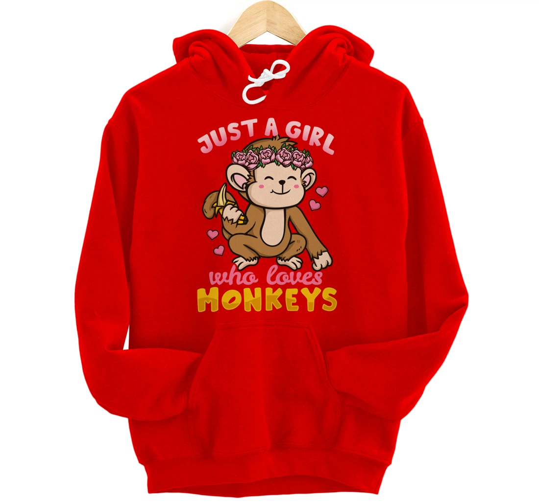 Monkey Funny Gift for Monkey Lovers Pullover Hoodie
