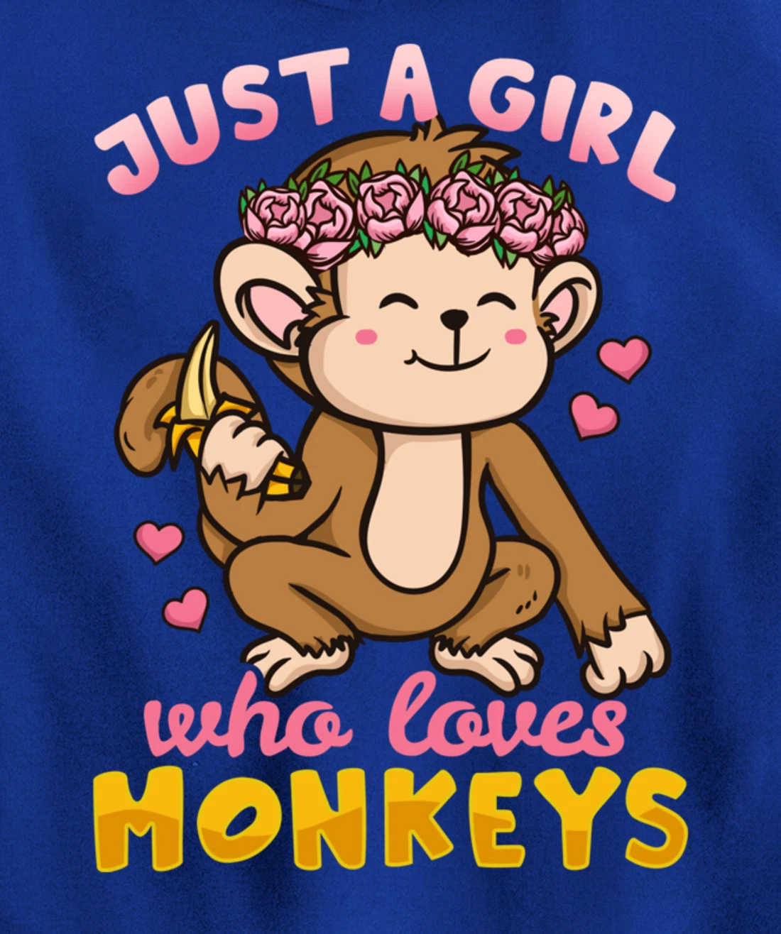 Monkey Funny Gift for Monkey Lovers Pullover Hoodie