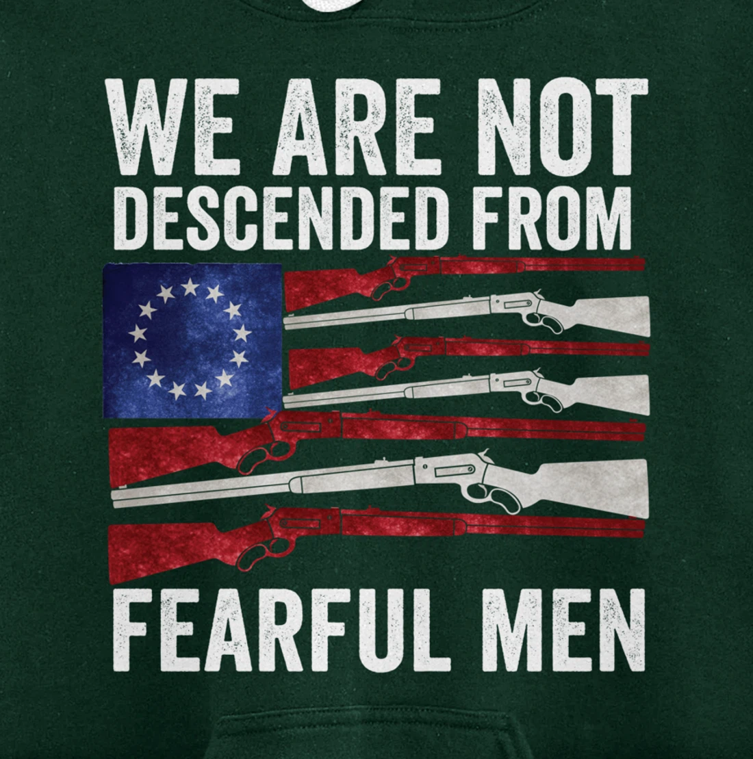 (print on back) We Are Not Descended From Fearful Men Betsy Pullover Hoodie