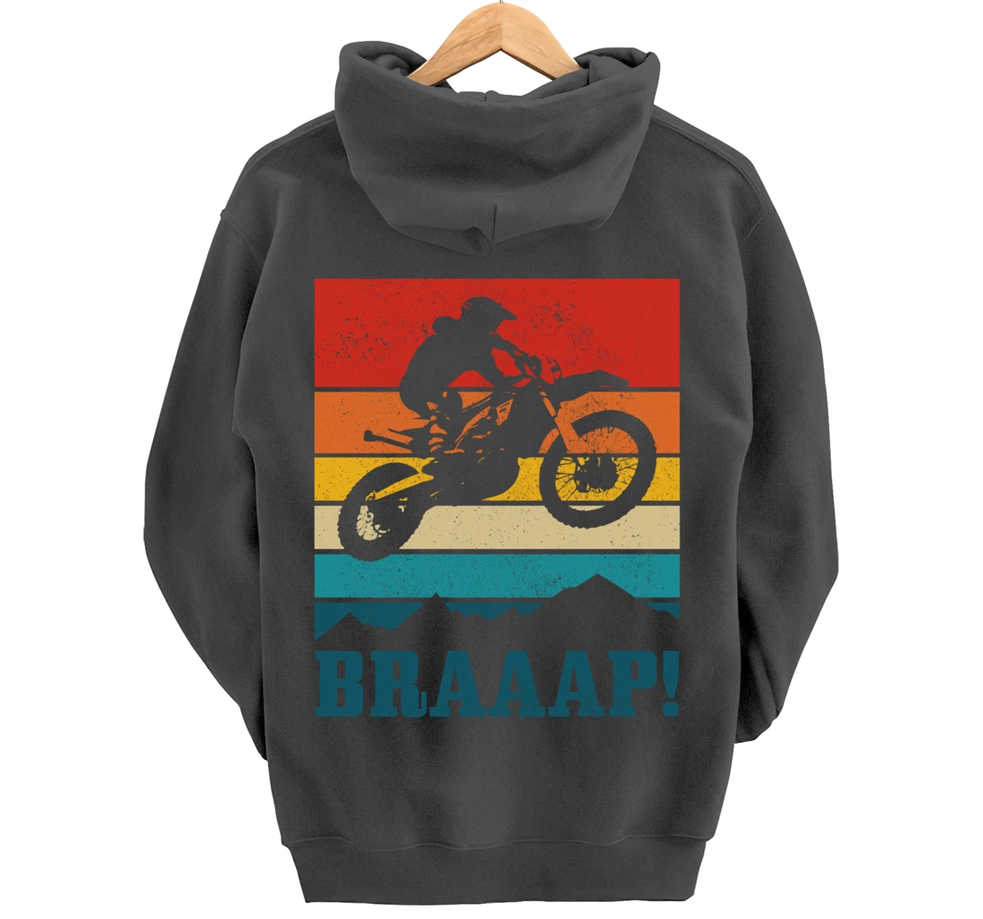 Braap Dirt Bike Motocross MX Motorcycle Enduro Biker Gift Pullover Hoodie