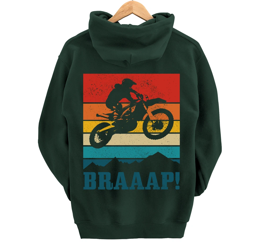 Braap Dirt Bike Motocross MX Motorcycle Enduro Biker Gift Pullover Hoodie
