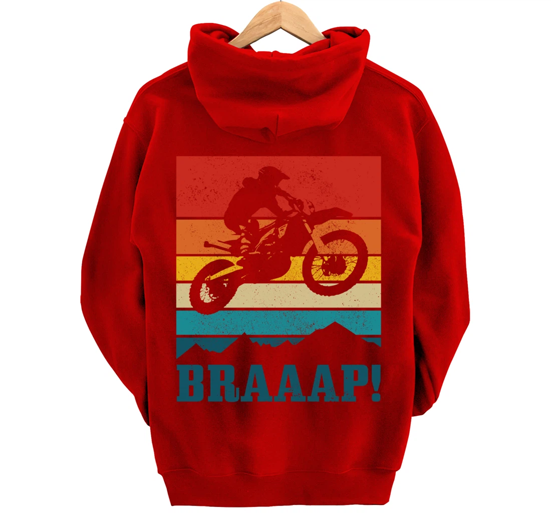 Braap Dirt Bike Motocross MX Motorcycle Enduro Biker Gift Pullover Hoodie