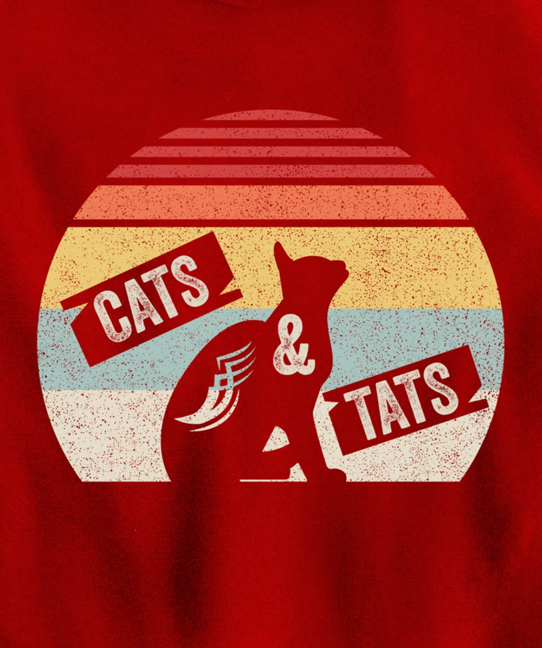 Vintage Retro Cats And Tats Shirt Cat Tattoo Lover Gift Pullover Hoodie