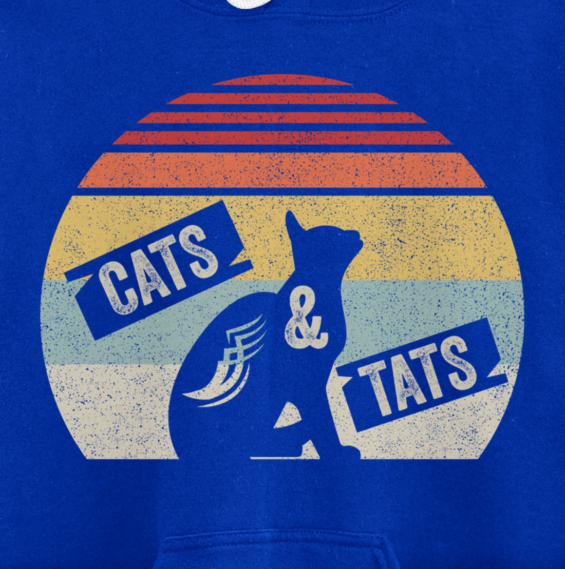 Vintage Retro Cats And Tats Shirt Cat Tattoo Lover Gift Pullover Hoodie