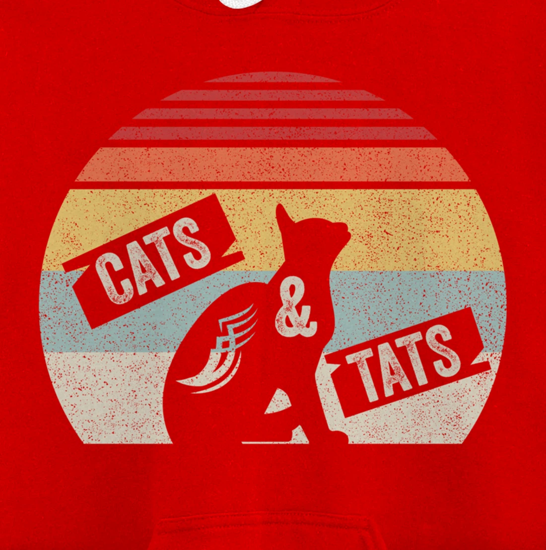 Vintage Retro Cats And Tats Shirt Cat Tattoo Lover Gift Pullover Hoodie