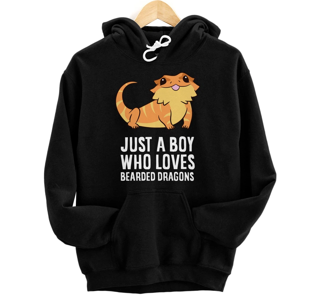 Just a Boy Who Loves Bearded Dragons Pullover Hoodie