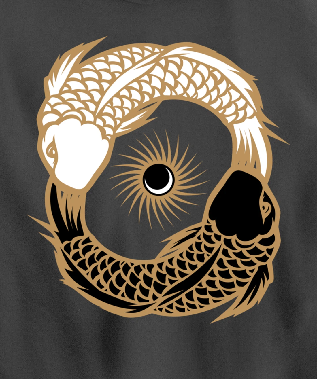 Yin Yang Tai Chi Japanese Koi Fish Koi Carp Pond Japan Art Pullover Hoodie