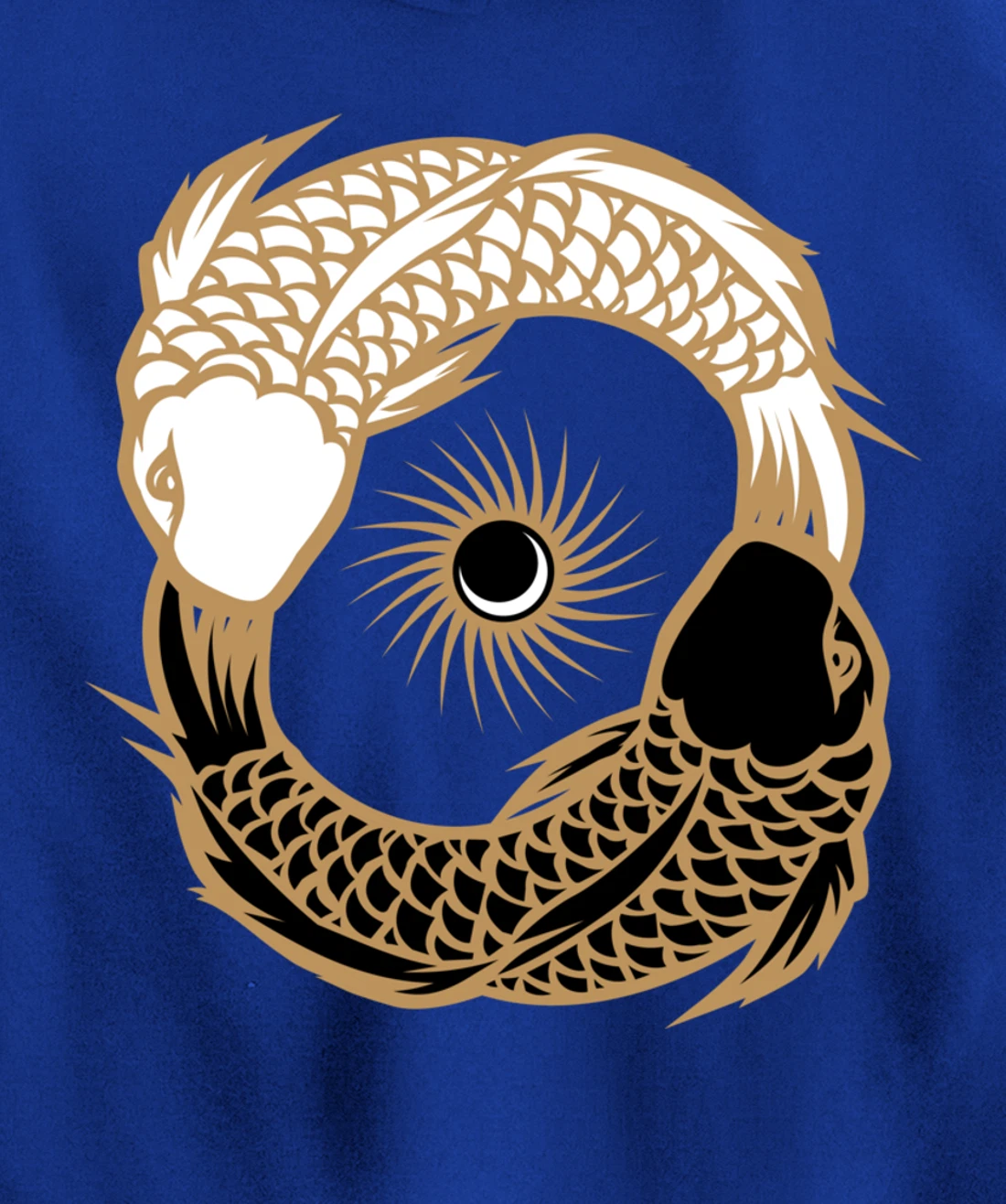 Yin Yang Tai Chi Japanese Koi Fish Koi Carp Pond Japan Art Pullover Hoodie