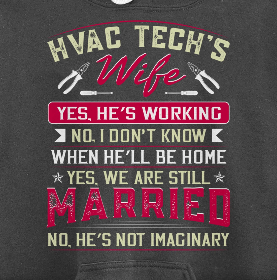 Funny HVAC Tech Wife HVAC Technicians Girlfriend Mom Gift Pullover Hoodie