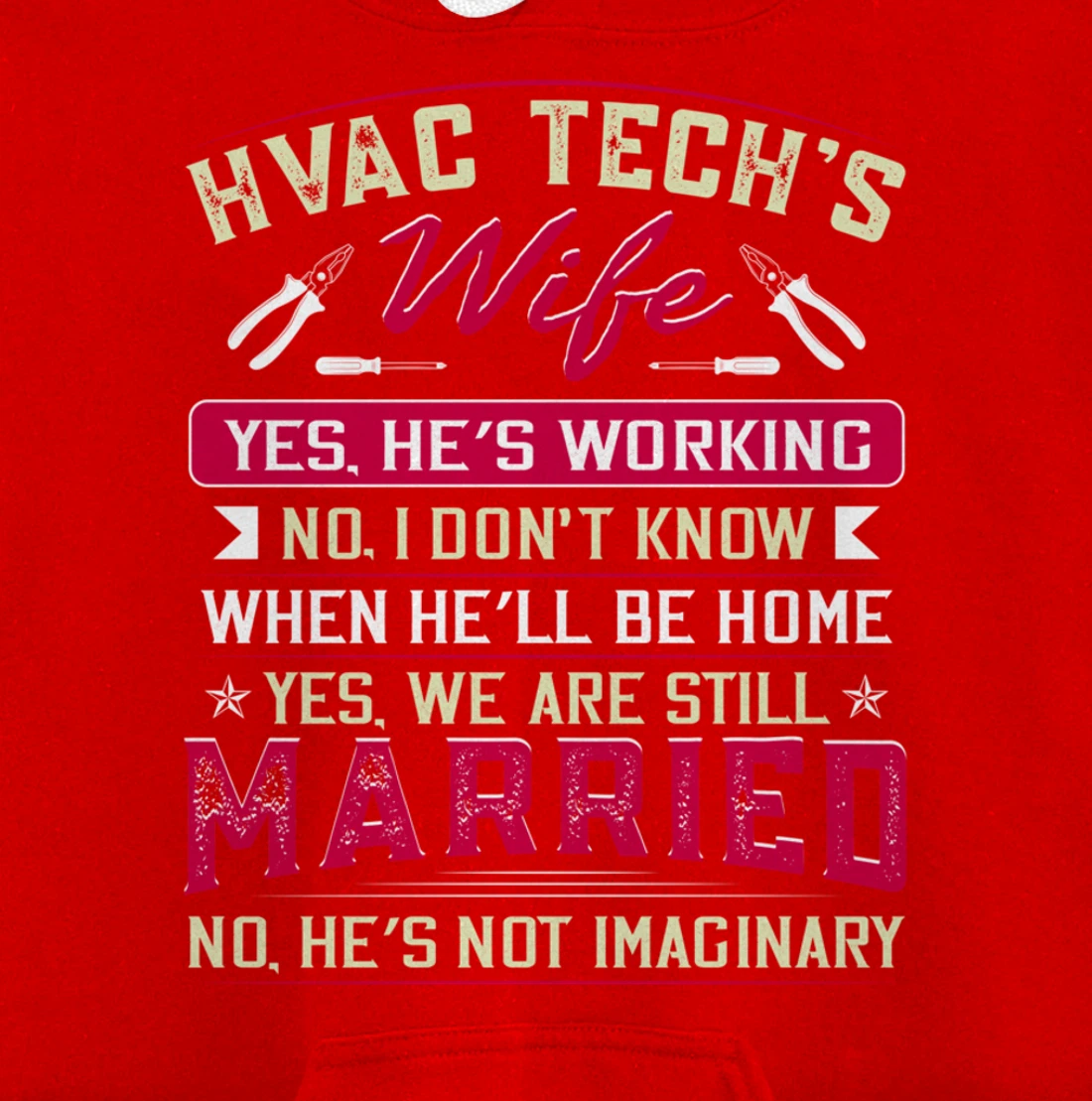 Funny HVAC Tech Wife HVAC Technicians Girlfriend Mom Gift Pullover Hoodie
