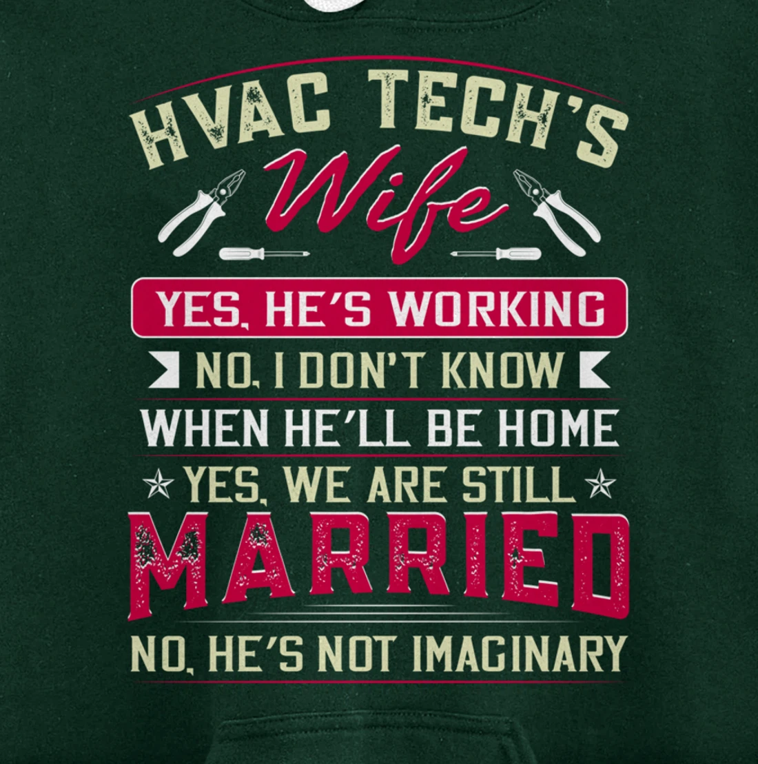 Funny HVAC Tech Wife HVAC Technicians Girlfriend Mom Gift Pullover Hoodie