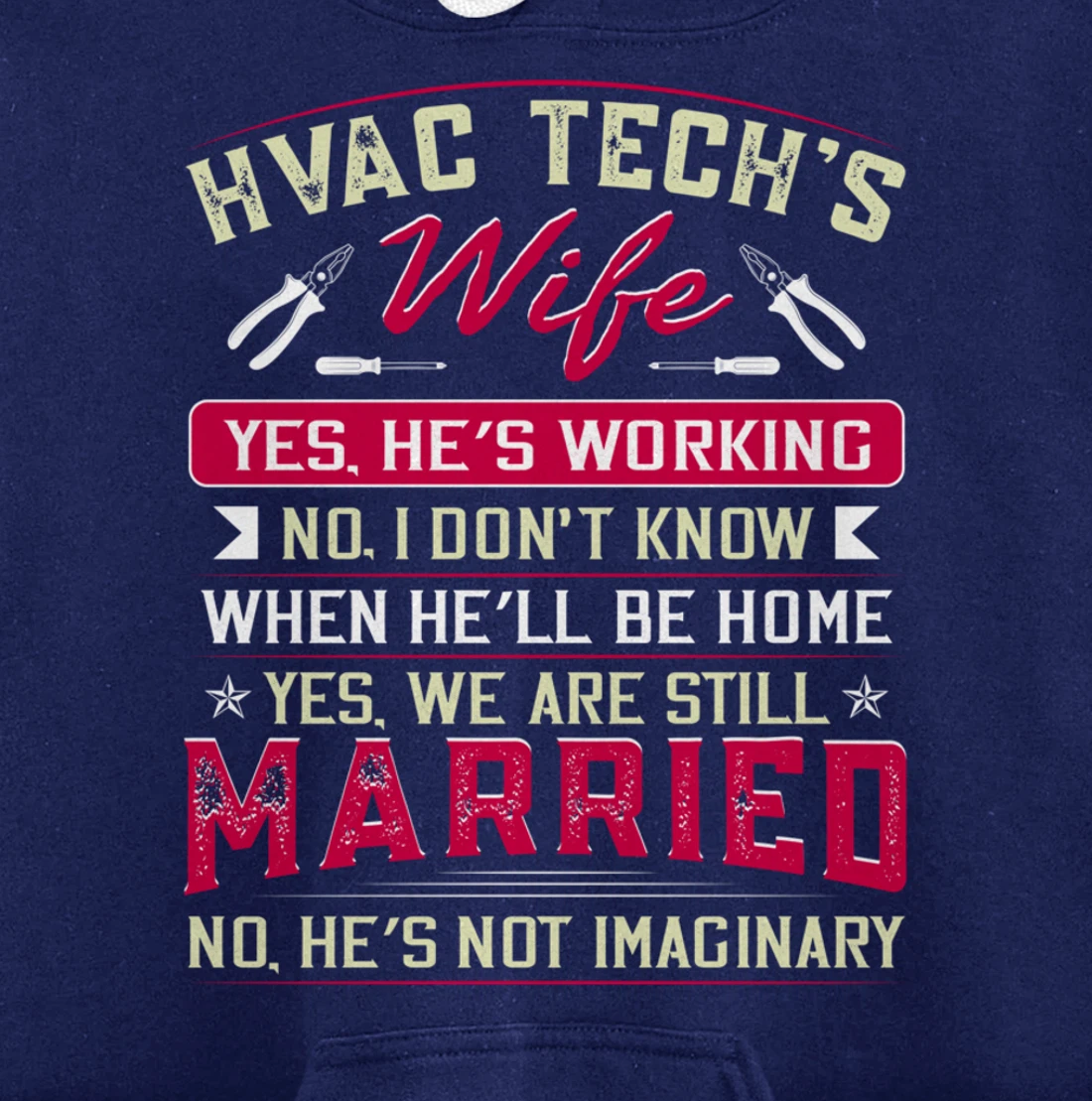 Funny HVAC Tech Wife HVAC Technicians Girlfriend Mom Gift Pullover Hoodie