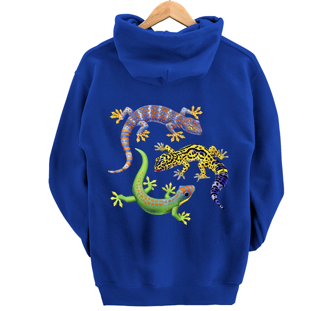 Reptile Lover Gecko Lizards Exotic Pet Gifts Pullover Hoodie