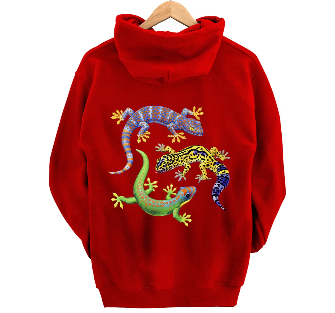 Reptile Lover Gecko Lizards Exotic Pet Gifts Pullover Hoodie