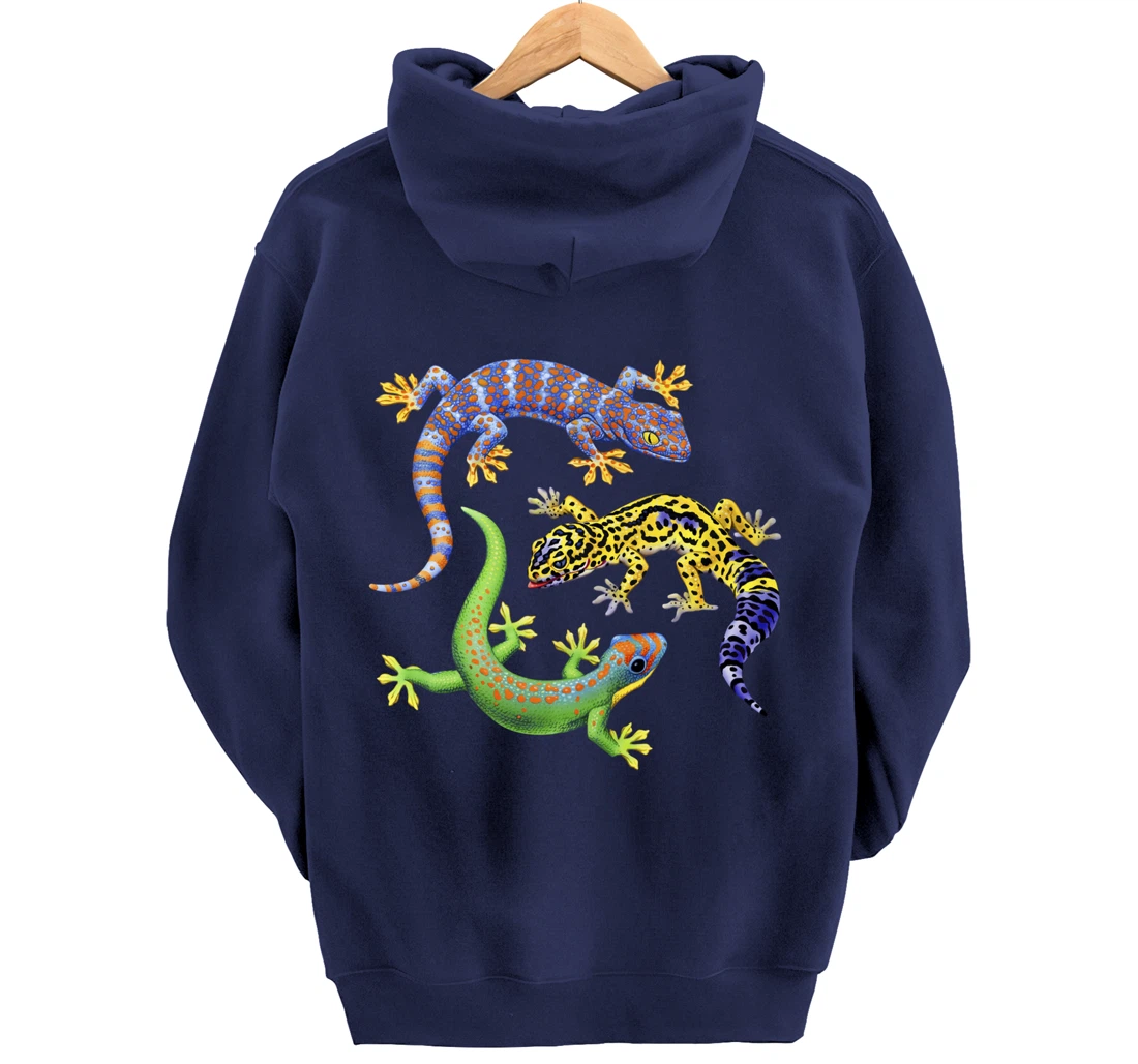 Reptile Lover Gecko Lizards Exotic Pet Gifts Pullover Hoodie