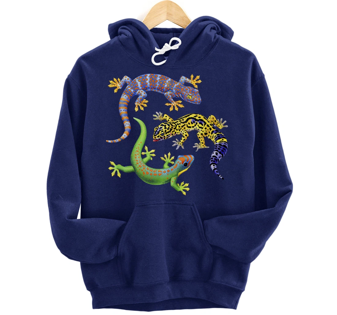 Reptile Lover Gecko Lizards Exotic Pet Gifts Pullover Hoodie