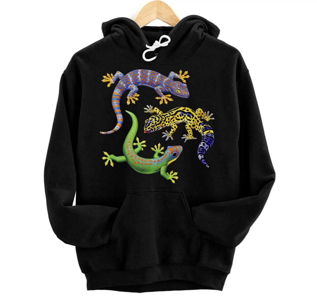 Reptile Lover Gecko Lizards Exotic Pet Gifts Pullover Hoodie