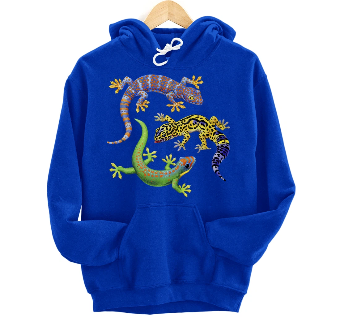 Reptile Lover Gecko Lizards Exotic Pet Gifts Pullover Hoodie
