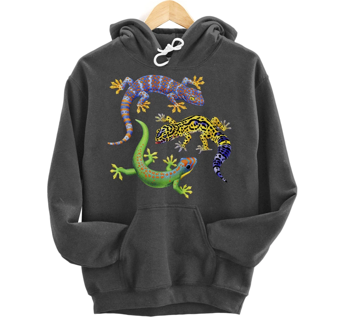 Reptile Lover Gecko Lizards Exotic Pet Gifts Pullover Hoodie