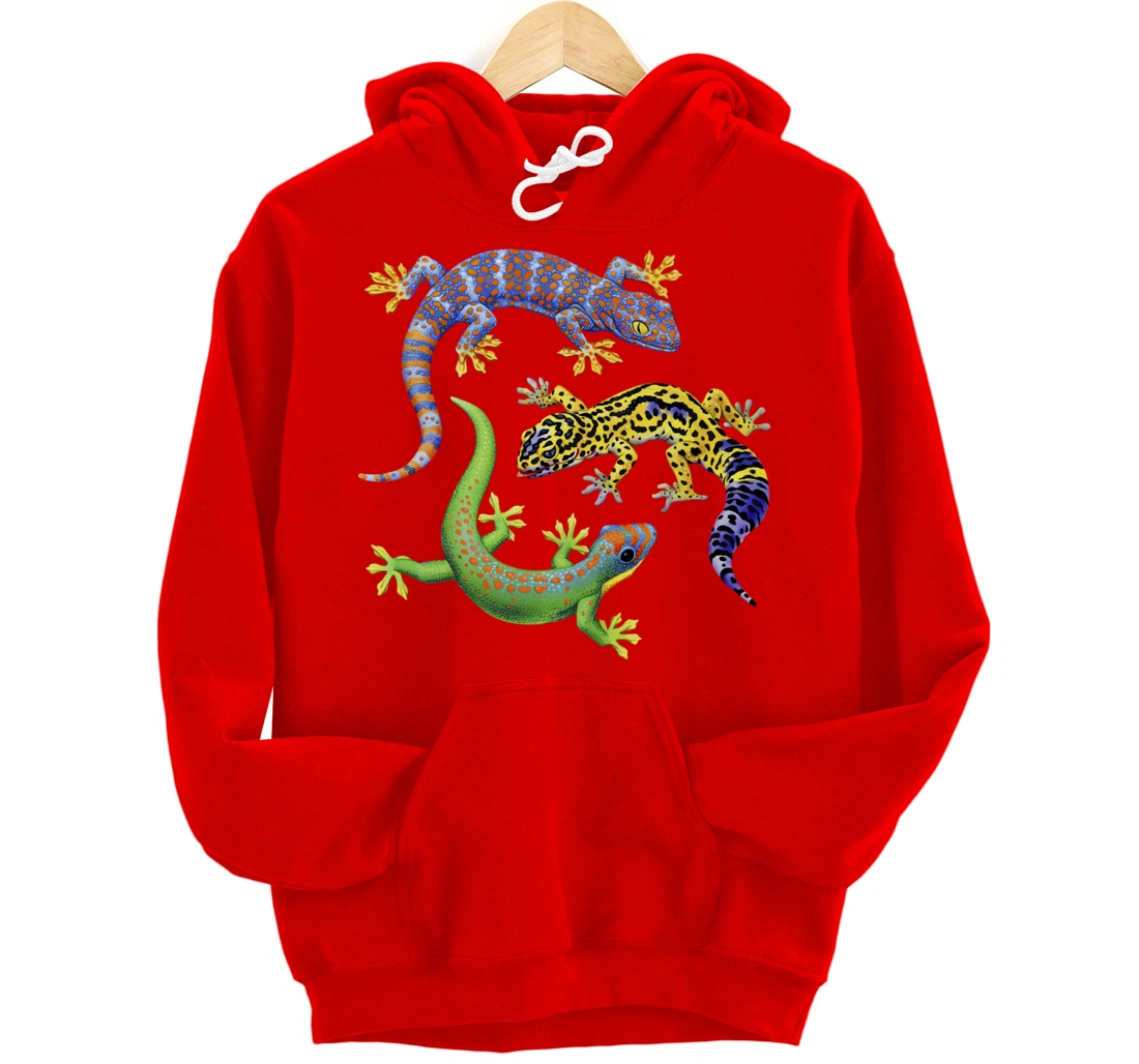 Reptile Lover Gecko Lizards Exotic Pet Gifts Pullover Hoodie