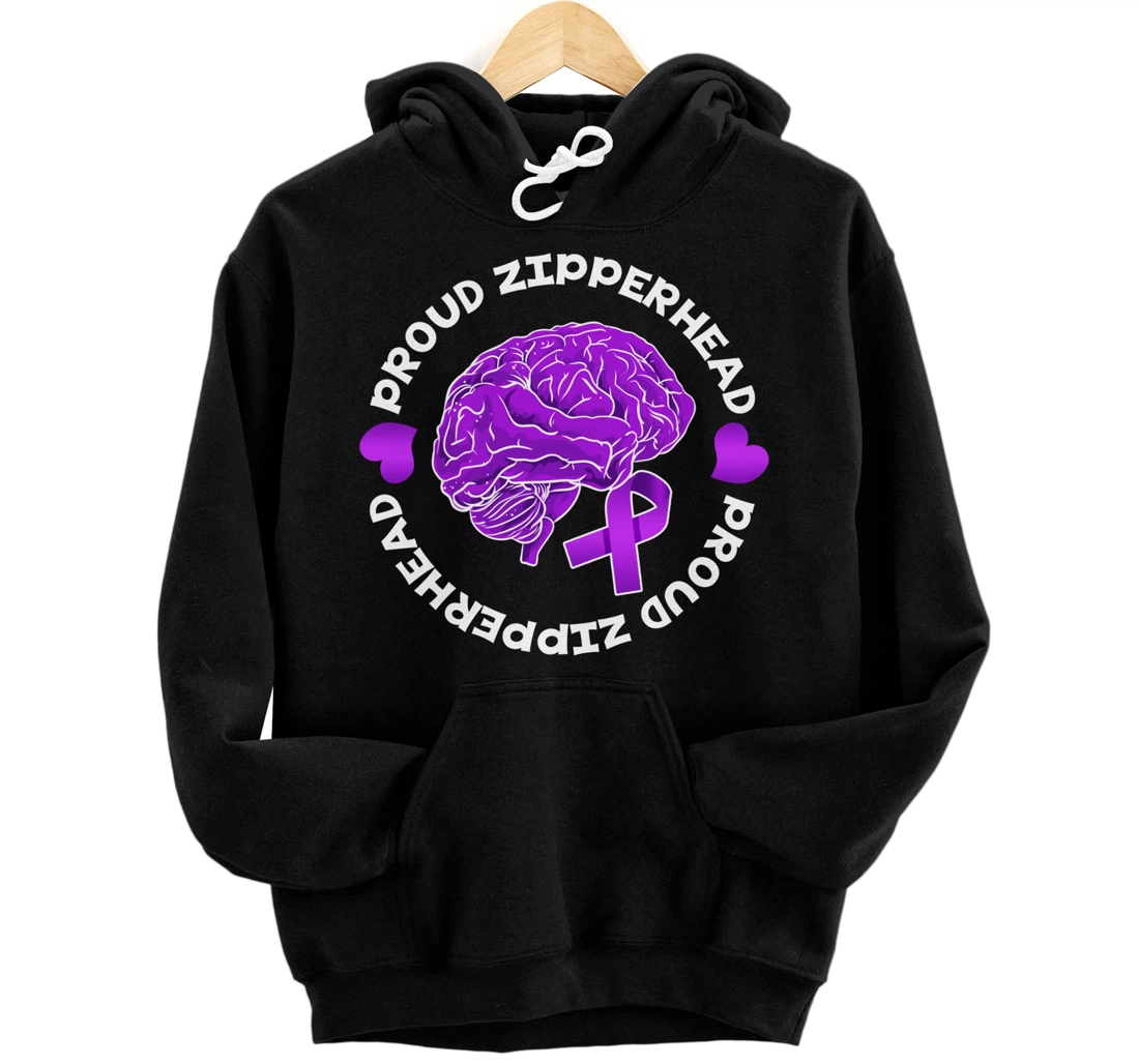 Chiari Awareness Gift: Proud Zipperhead Pullover Hoodie