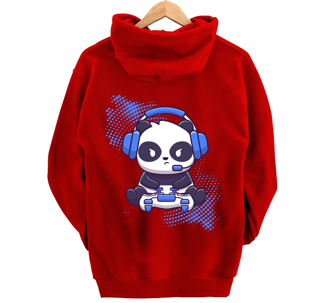 Gaming Panda Video Game Computer Videogame Gamer Pullover Hoodie