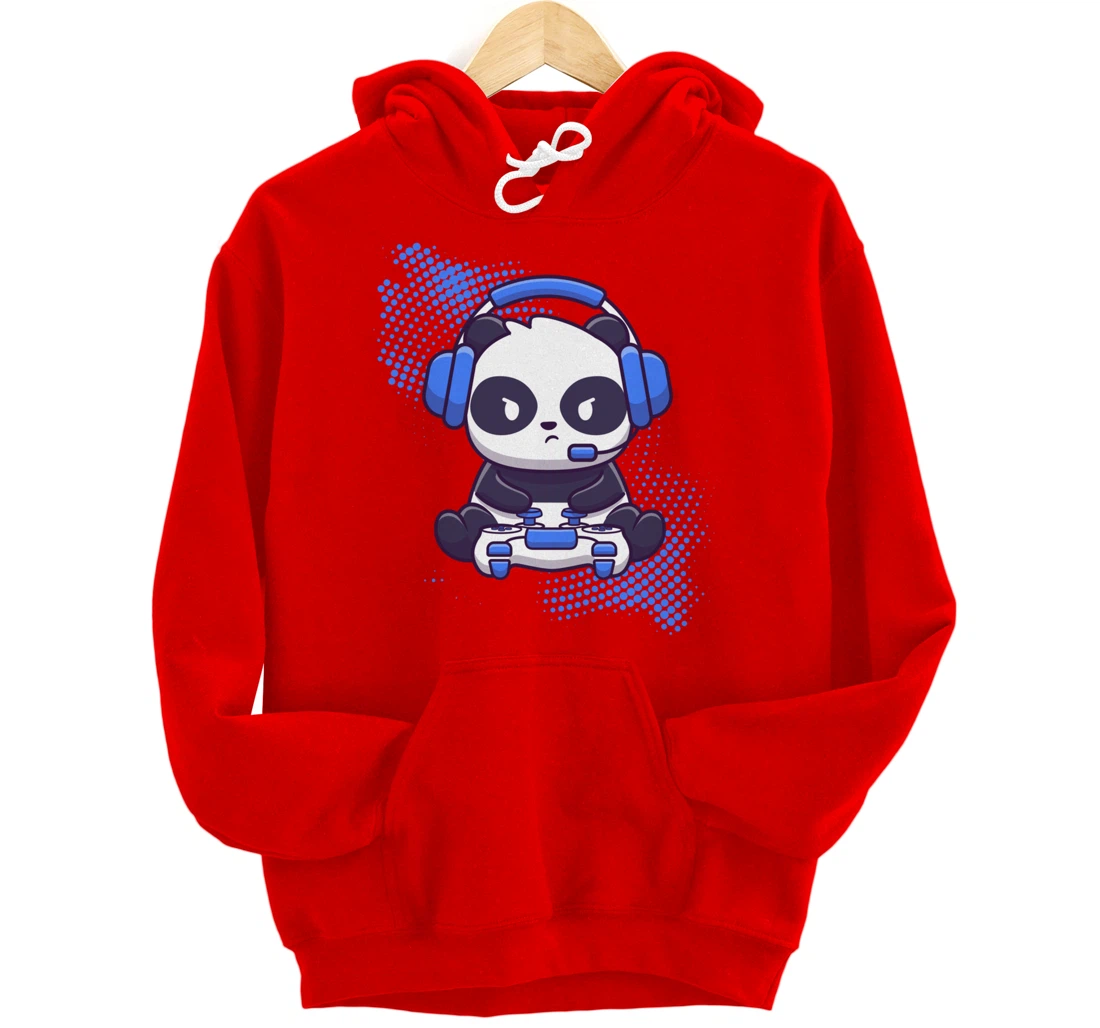 Gaming Panda Video Game Computer Videogame Gamer Pullover Hoodie