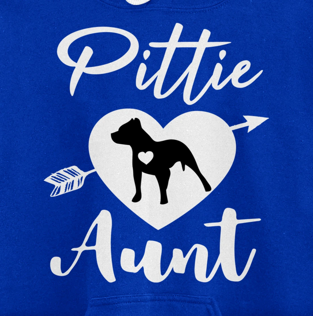 Pittie Aunt Cute Pitbull Auntie Heart Love Pit Bull Lover Pullover Hoodie