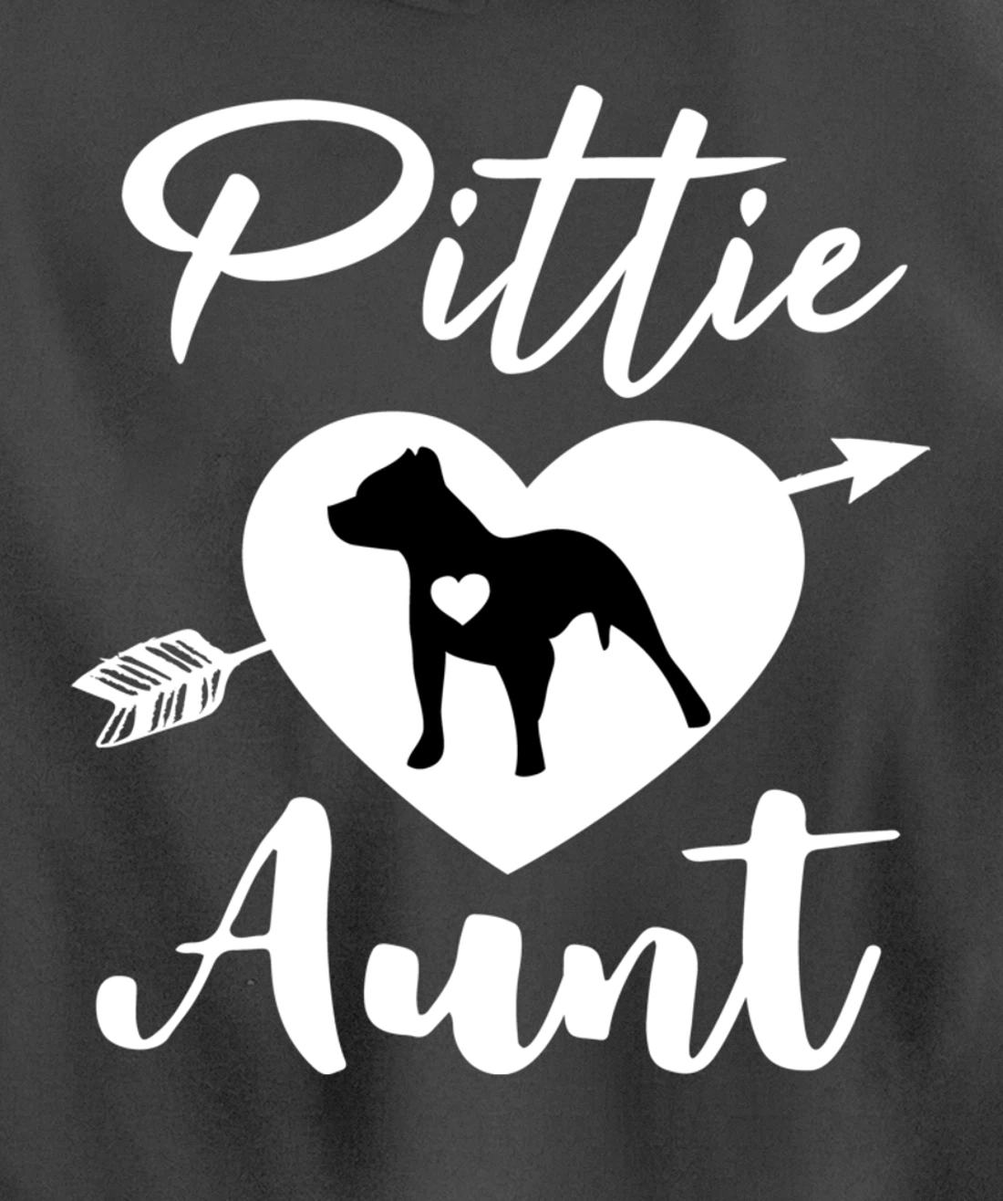 Pittie Aunt Cute Pitbull Auntie Heart Love Pit Bull Lover Pullover Hoodie
